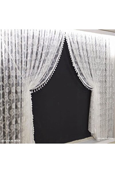 Ceylanlar perde Damax Tassel Rope Lie Double-Breasted Curtain Medium Pile 1/250)