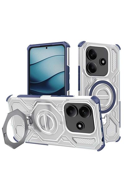 SKYDDAR INNOVATION Case for Xiaomi Redmi Note 14 5G, Shockproof, Carbon Shield PRO, Magsafe, sticker set, Blue