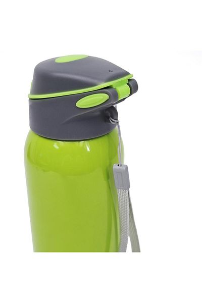 B4U Stainless steel water thermos for children, pop-up flip-top with straw, sports, green, 350 ml RT-060-201