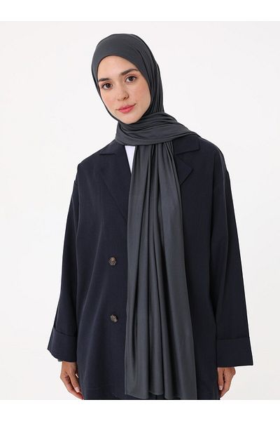 Tuva Premium Combed Cotton Shawl - Anthracite -