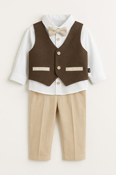 tinytrends Boy's Colored Vest Suit
