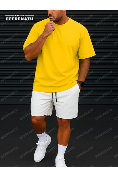 EFFRENATU Unisex T-Shirt and Shorts Set in Great Colors, Suitable for Plus Sizes