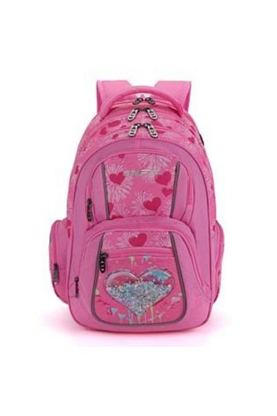 OEM Rucsac roz cu inimă și confetti 15 NF 36 - 30 x 19 x 45 cm
