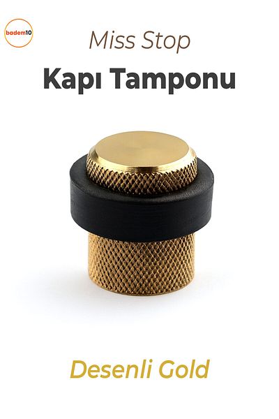Badem10 Door Stopper Buffer Gold Golden Screw Metal Handle Holder Six Handle Window Stop Wedge Sliding