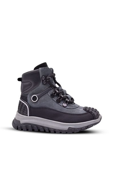 kids A more Otto Boy's Cold Weather and Water Resistant Genuine Leather Smoked Color Winter Boots