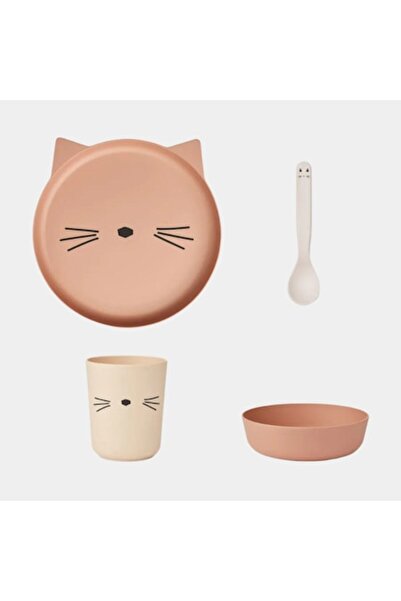 Liewood Set de masa din PLA, set de 4 piese, Brody Cat Tuscany Rose