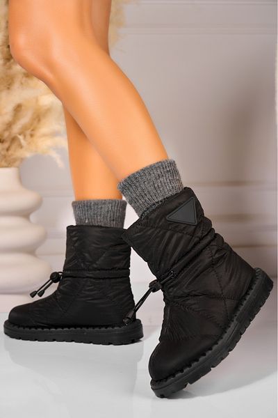 Joana Women's Black Fur-lined Boots from Fas Cerys