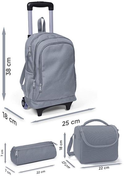 Coral High Goshopya Navy Blue Graffiti Patterned 3-Piece School Bag Set Goset0123977