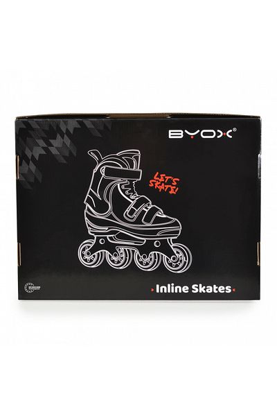 byox Adjustable rollers size 34-38 for children, breathable interior with cushioning foam, adjustable buckles