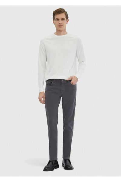 Ramsey Ecru Crew Neck Jacquard Knitwear