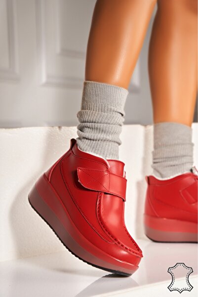 Joana Women's Red Genuine Leather Boots Kyonna