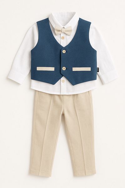 tinytrends Boy's Colored Vest Suit