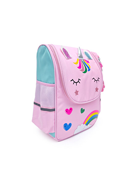 B4U Ghiozdan gradinita 1 compartiment roz unicorn 666-1