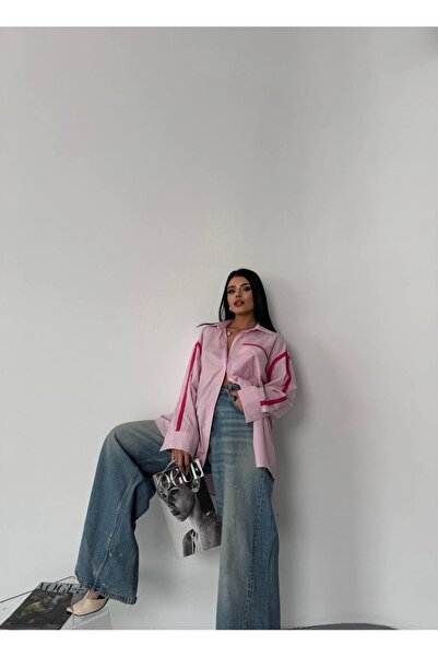 Joana Γυναικεία ροζ πουκάμισα Ashley