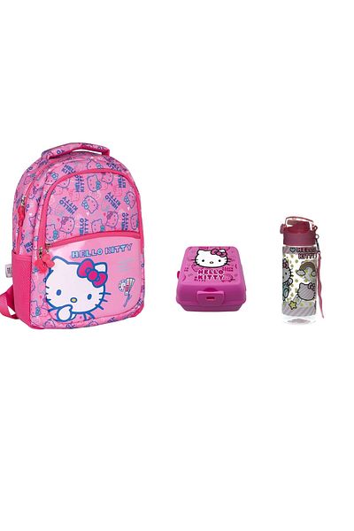 Hello Kitty School Bag, Water Bottle and Lunch Container
