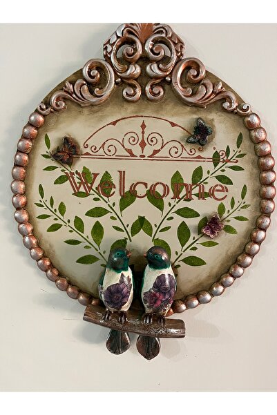 Ariestasarım KUŞLU HOŞGELDİN KAPI TABLOSU(SÜSÜ)