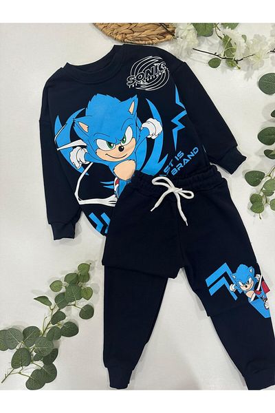 chibuumbabykids Boy's Sonic Printed Tracksuit Set