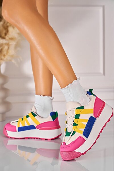 Joana Women's Sneakers Fuchsia Eco-Leather Asaiya