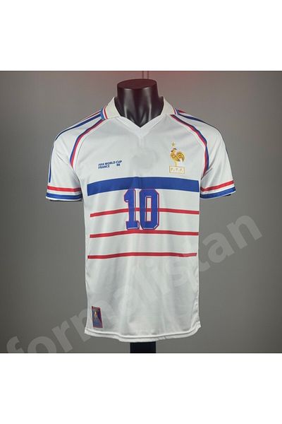 After Party Zinedine Zidane 1998 World Cup France Retro Jersey / Zidane France 1998 World Cup Jersey Ag