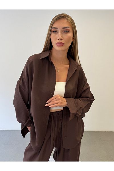 ossons Elastic Waist Modal Shirt Pants Suit