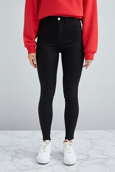 byhaziran butik Women's Lycra High Waist Skinny Jeans