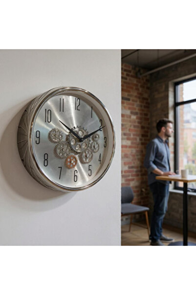 PELLE DESİGN Çarklı duvar saati