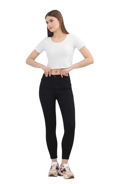byhaziran butik Women's High Waist Lycra Tightening Skinny Jeans