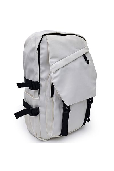 B4U Girls' school backpack 2 compartments white high school MK002