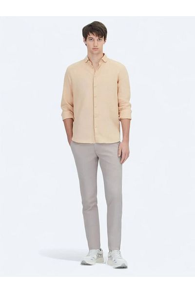 Kip Πουκάμισο Safran Plain Woven Casual Cotton Blend