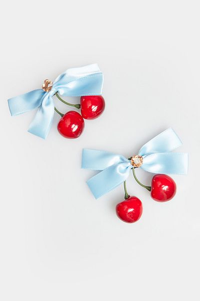 Fulla Moda Girl's Buckle with Bow and Cherry Figure