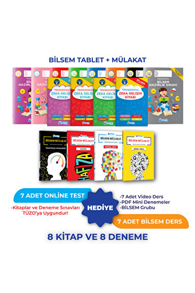 Teknookul Yayınları Tüm Sınıflar İçin Bilsem Sınavı Hazırlık Seviye 2-3-4-5 ve Bilsem Hazırlık Mülakat Seti