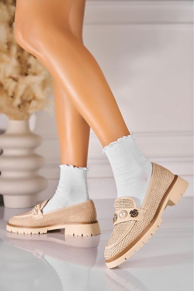 Joana Women's casual shoes Beige made of ecological leather Tiani2