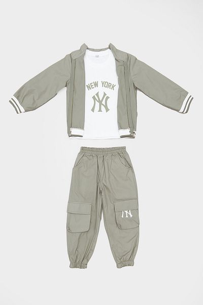 Fulla Moda Seturi bluză și pantaloni - Kaki - Regular