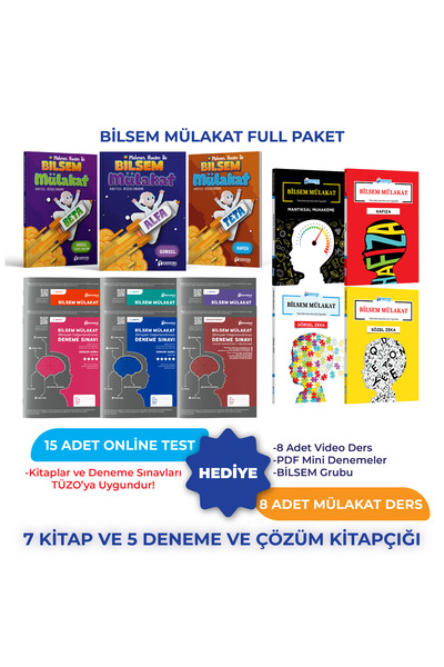 Teknookul Yayınları Tüm Sınıflar İçin Bilsem Hazırlık Mülakat Full Paket