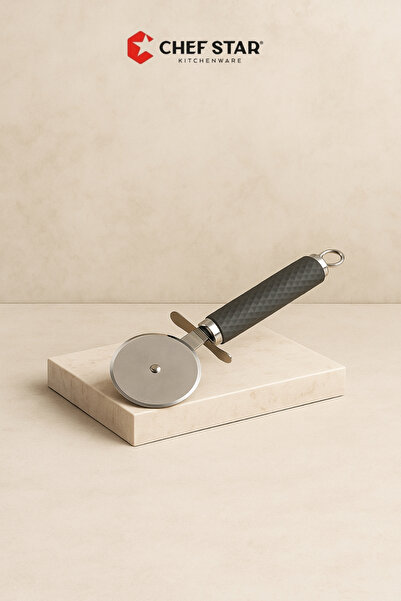 Chefstar قطاعة بيتزا من الفولاذ المقاوم للصدأ - قرص 7 سم، تصميم مدمج ومريح