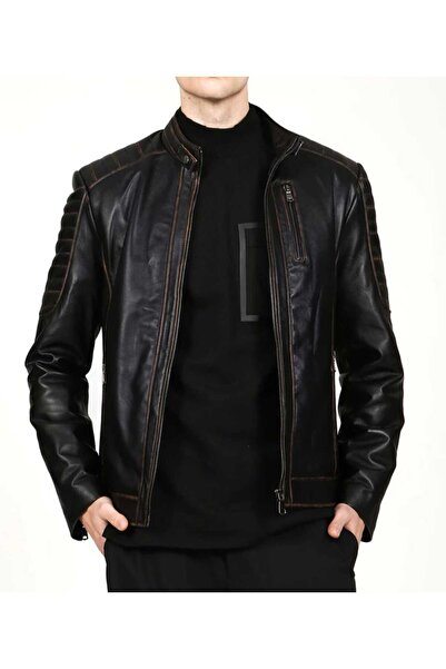shop Genuine Leather Sports Hooded Lambskin Men's Coat