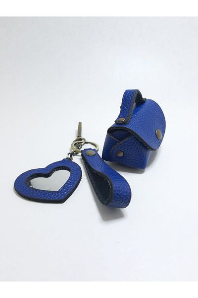 yedideri Genuine Leather Shaped Keychain & Mirror |   Mini Headphone Case |   Cute Bag Charm
