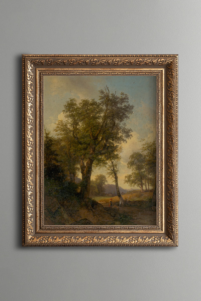 epiqart Alpine Landscape - Vintage Patterned Frame