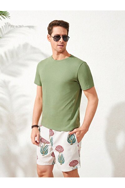 MOVİMENT Ανδρικό μπλουζάκι με λαιμόκοψη με μαντεμένια πλάτη Enjoy με τύπωμα