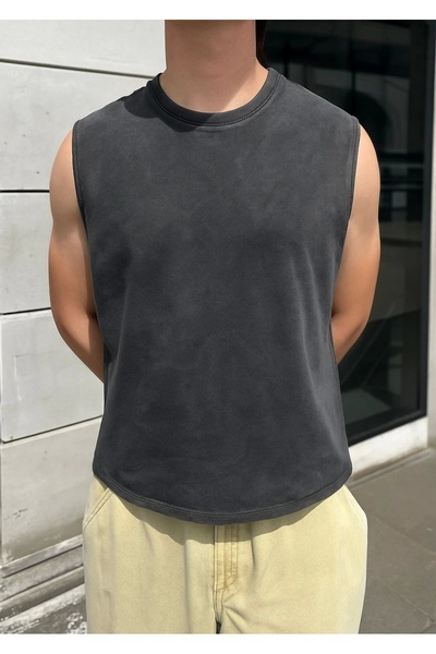 1blood Βασικό μπλουζάκι Crew Neck Washable Vintage Unisex Oversize