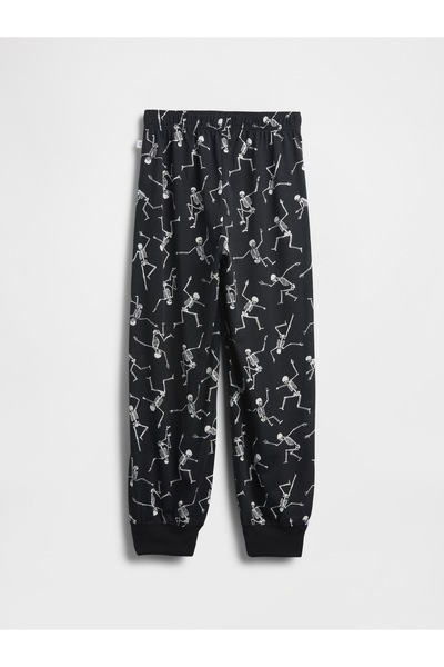 GAP Erkek Çocuk Siyah Halloween Geri Dönüştürülmüş PJ Joggers