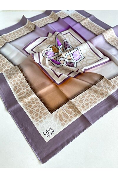 Levidor Eșarfă din mătase pură Tivil 49702 Model mixt pudră