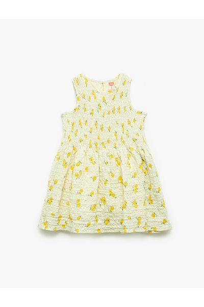 Koton Crew Neck Sleeveless Cotton Gipeli Dress