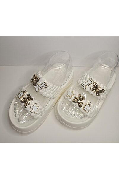 Huzurlu Adımlar Double Buckle Braided Women's Slippers