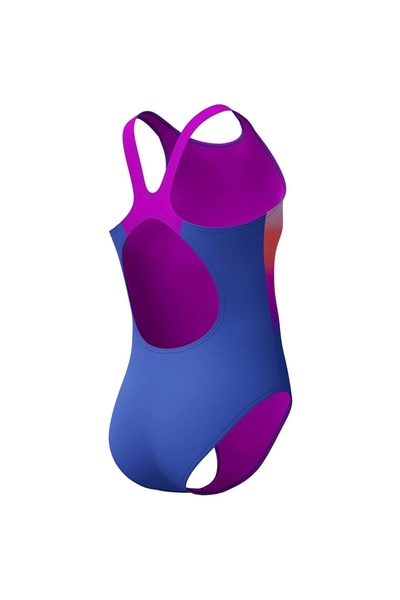 SPEEDO Digital Print Girl's Swimmer Swimsuit Pink-Blue