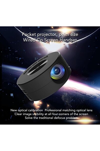 newnet Full Hd Mini Taşınabilir Projektör Telefon Yansıtmalı Usb Bağlantı Ev Sineması
