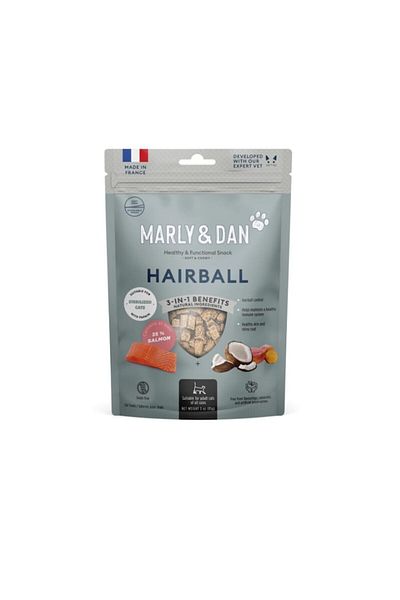MARLY & DAN Marly&Dan, Soft&Chewy Hairball Supplements for Cats, 40g