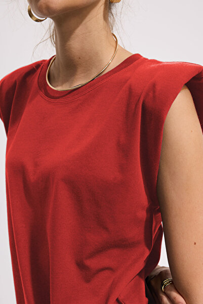 BABOKAH Omuz Vatkalı Kolsuz T-Shirt