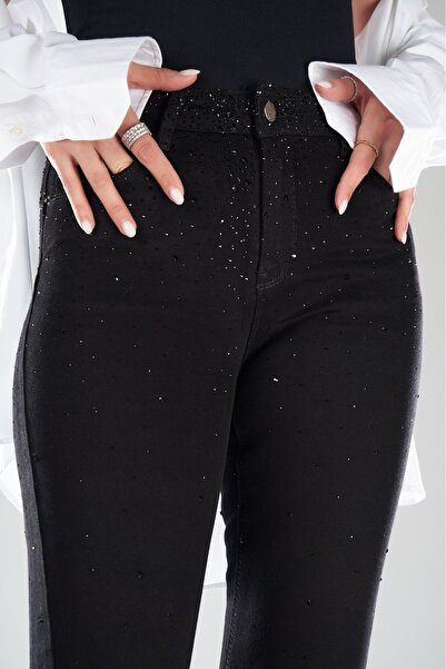 Joana Γυναικείο μαύρο τζιν push up Khiry