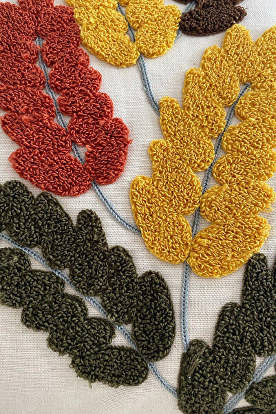 Canestar Punch Embroidered Decorative Stylish Design - Pillow Case Punch (Panç) Throw Pillow Case